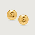 Edgy Sphere 18KT Gold Stud Earrings,,hi-res view 3