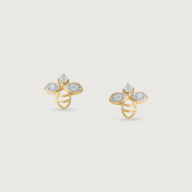 Sleek Buzz Diamond Stud Earrings,,hi-res image number null