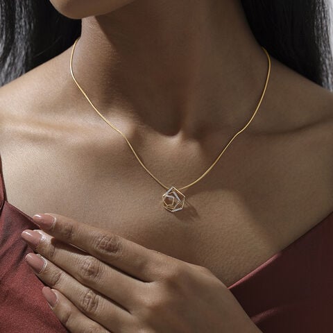 Playful Dimension Diamond Pendant