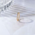 Shimmering Loop Gold & Diamond Finger Ring,,hi-res view 1