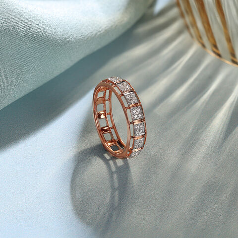 Cubic Splendour Gold & Diamond Finger Ring