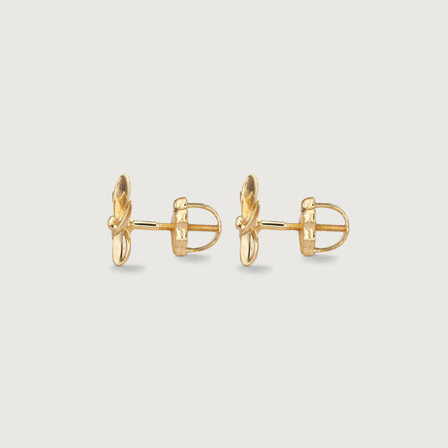 Bloom Petal Gold Stud Earrings,,hi-res image number null
