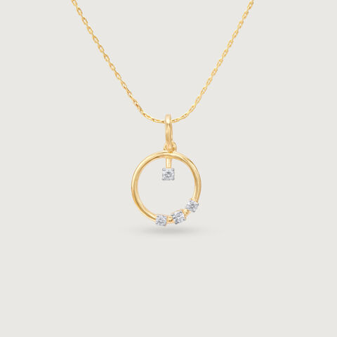 Twinkling Loop Diamond Pendant