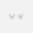 Mini Flutter Silver Stud Earrings,,hi-res view 3