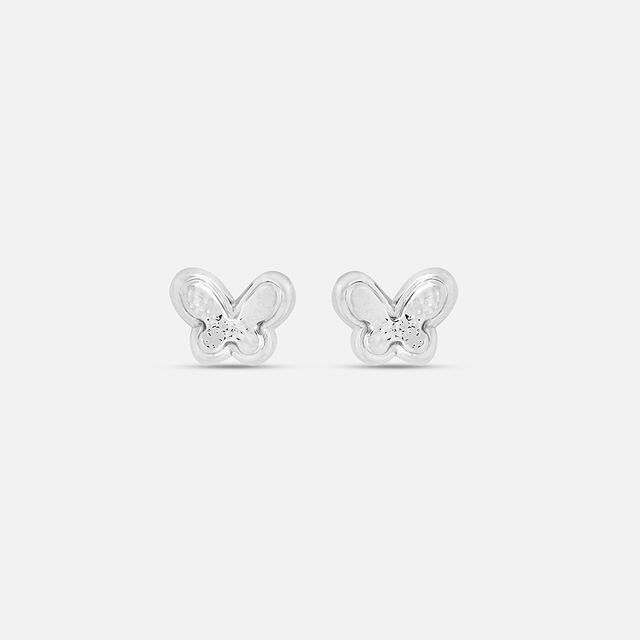 Mini Flutter Silver Stud Earrings,,hi-res image number null
