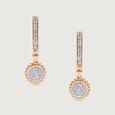 Dazzling Chic Gold & Diamond Hoop Earrings,,hi-res view 3