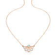 14KT Rose Gold Resplendent Flower Diamond Pendant With Chain,,hi-res view 1
