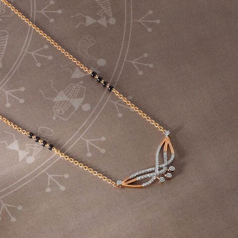 Flight of Elegance 14 Kt Gold and Diamond Mangalsutra