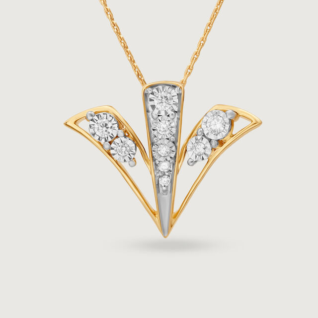 The Optimistic Radiance 14KT Diamond Pendant,,hi-res view 3