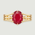 Bold Contemporary Ruby Ring,,hi-res view 3