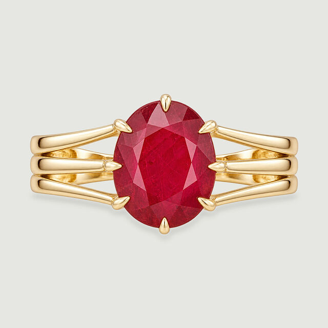 Bold Contemporary Ruby Ring,,hi-res image number null