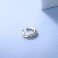 Textured Glow Silver Septum Ring,,hi-res view 1