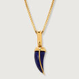 Sparkling Adventure 18KT Lapis Lazuli Tusk Pendant,,hi-res view 2