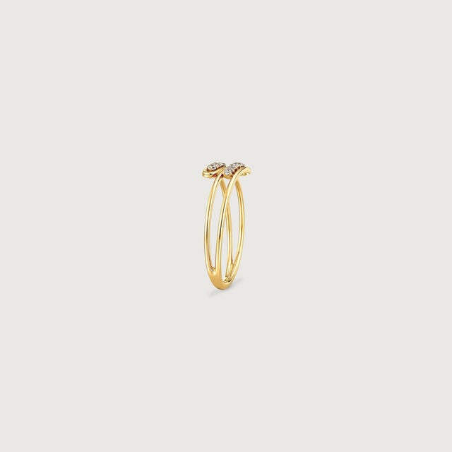 Balanced Crossover Diamond Ring,,hi-res image number null