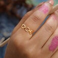 Edgy Loop Gold Ring,,hi-res view 2