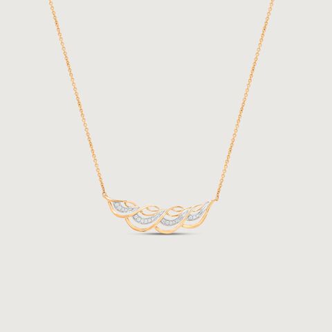 Radiant Curve Diamond Necklace