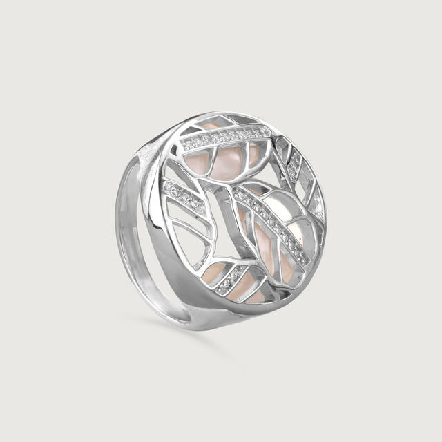 Mother of Pearl Charming Silver Ring,,hi-res image number null