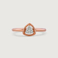 Trendy Triangle Gold & Diamond Finger Ring,,hi-res view 4