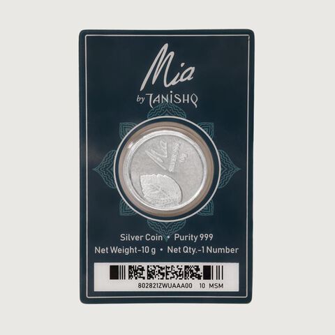 10 GM 999 Sacred Tulsi Leaf silver Coin