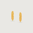 Angular Radiant Gold Hoop Earrings,,hi-res view 3