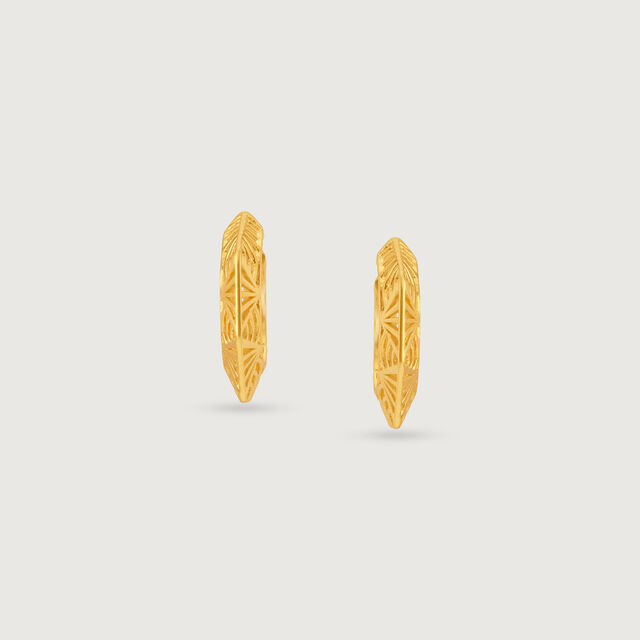 Angular Radiant Gold Hoop Earrings,,hi-res image number null