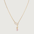 Heart Stream 14 Kt Gold & Pearl Necklace,,hi-res view 3