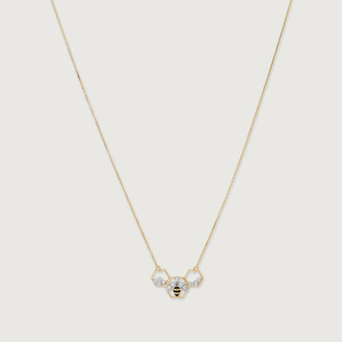 Sleek Buzz Diamond Necklace