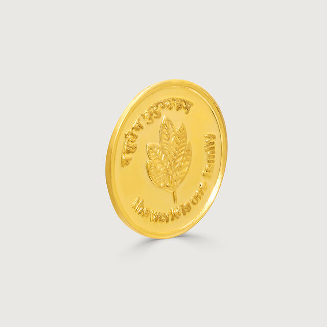 0.5 Gram 24 Karat Mango Leaf Coin,,hi-res image number null