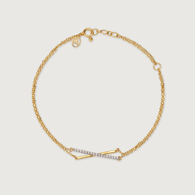 Radiant Fusion 14KT Gold & Diamond Bracelet,,hi-res image number null