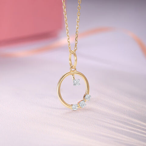 Twinkling Loop Diamond Pendant