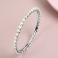 Infinite Pearl Silver Bangle,,hi-res view 1