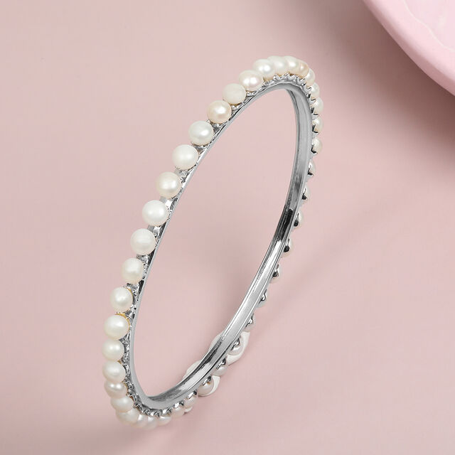Infinite Pearl Silver Bangle,,hi-res image number null