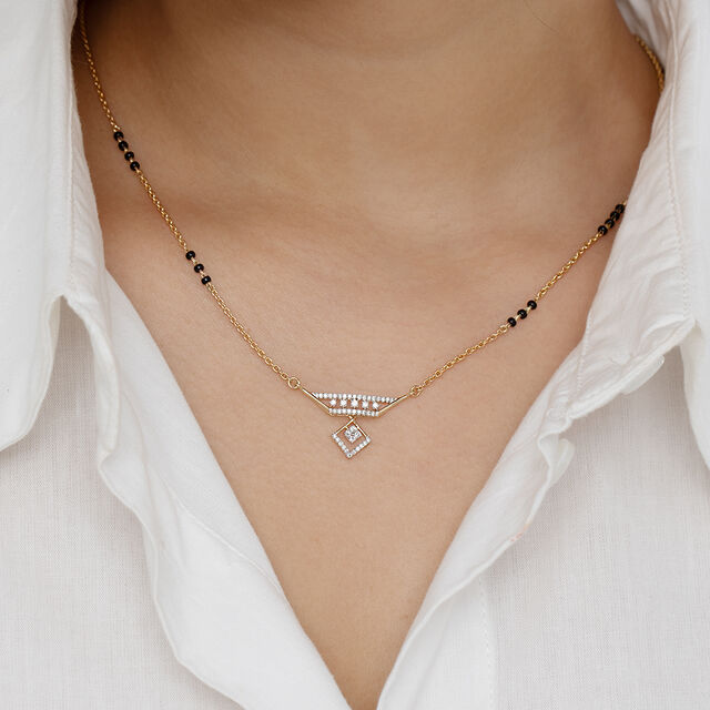Celestial Prism Gold and Diamond Mangalsutra,,hi-res image number null
