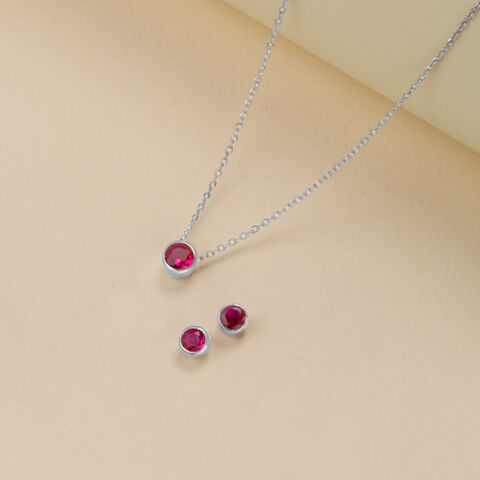 Playful Pretty Silver Earrings and Necklace Set
