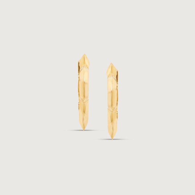 Modern Arch Gold Hoop Earrings,,hi-res image number null