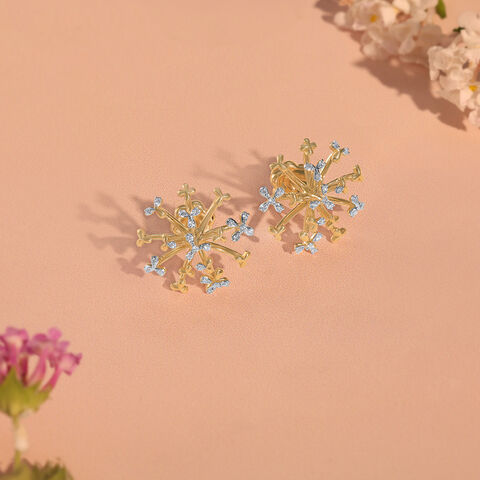 Filigree Florets Diamond Stud Earrings