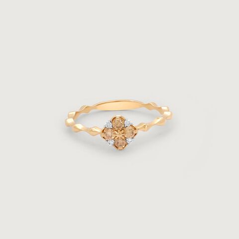 Golden Bloom Diamond Ring