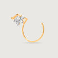 14KT Yellow Gold Diamond Nose Pin,,hi-res view 3