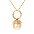 14KT Yellow Gold Captured Pearl Pendant,,hi-res view 1