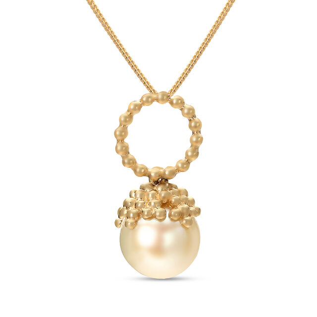 14KT Yellow Gold Captured Pearl Pendant,,hi-res view 1