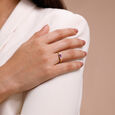 Elegant Minimal Amethyst & Diamond Ring,,hi-res view 2