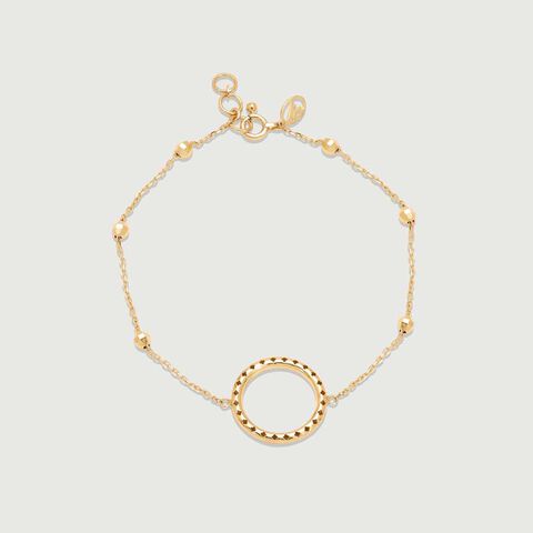Trendy Orbit Gold Bracelet