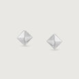 Edgy Minimal Silver Stud Earrings,,hi-res view 3