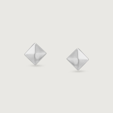 Edgy Minimal Silver Stud Earrings