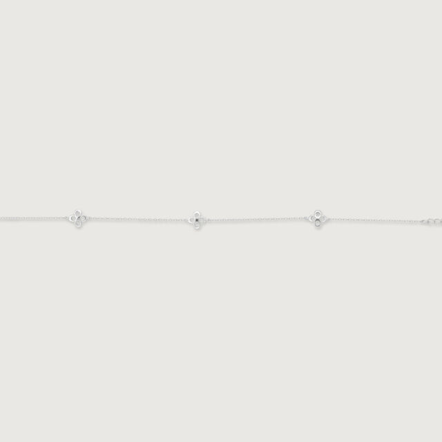 Chic Bloom Silver Anklet,,hi-res image number null