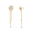 14kt Yellow-White Gold Drop Earrings For The Chic Mia Woman,,hi-res view 2