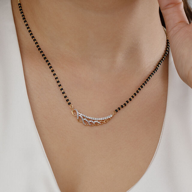 Sparkling Elegance Gold and Diamond Mangalsutra,,hi-res image number null