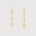 Flutter Bloom Gold Drop Earrings,,hi-res view 3