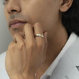 Edgy Angles Gold & Diamond Finger Ring for Men,,hi-res view 2