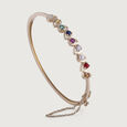 Vibrant Navaratna & Diamond Bangle,,hi-res view 6